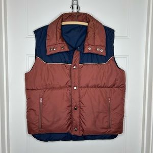 VINTAGE 60s / 70s St. Mortiz reversible down vest size L
